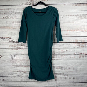 Isabel Maternity Women's Size M Dark Green Knit Dress